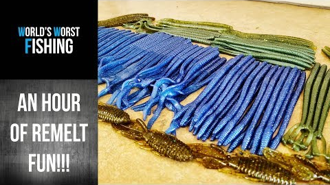 More REMELT FUN...1 Hour Of Running Remelt Soft Plastic Baits.