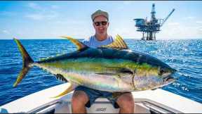 FOUR Hours of The World's BEST Offshore Tuna Fishing in Venice, LA (Saltwater Fishing in the Gulf)